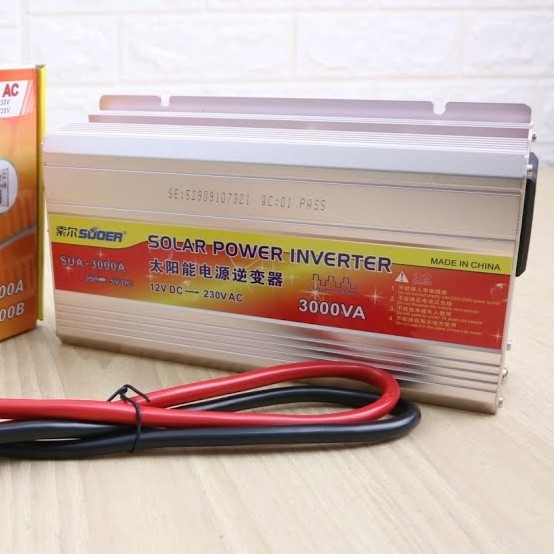HARGA DISC - Inverter DC to AC 3000 Watt DC 12V ke AC PLN 220V SUOER SUA-3000A