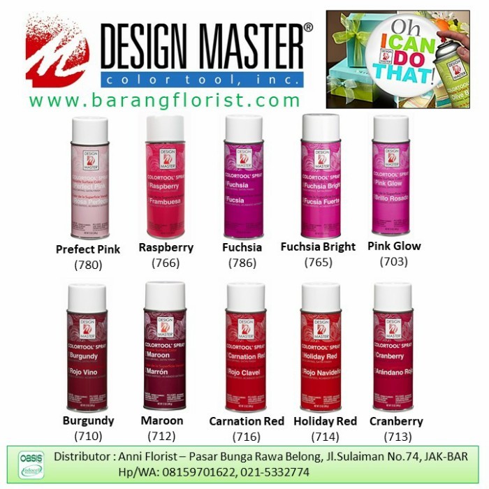

NEW Design Master Color Spray, Cat bunga, spray warna bunga,prewarna bunga