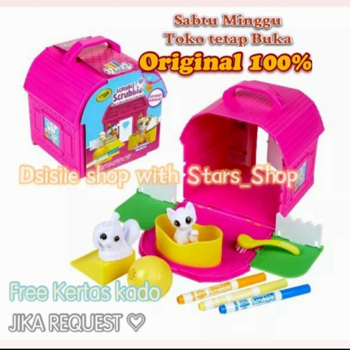 

BEBAS ONGKIR - Crayola Scribble Scrubbie Pets Backyard Bungalow Original / Mainan