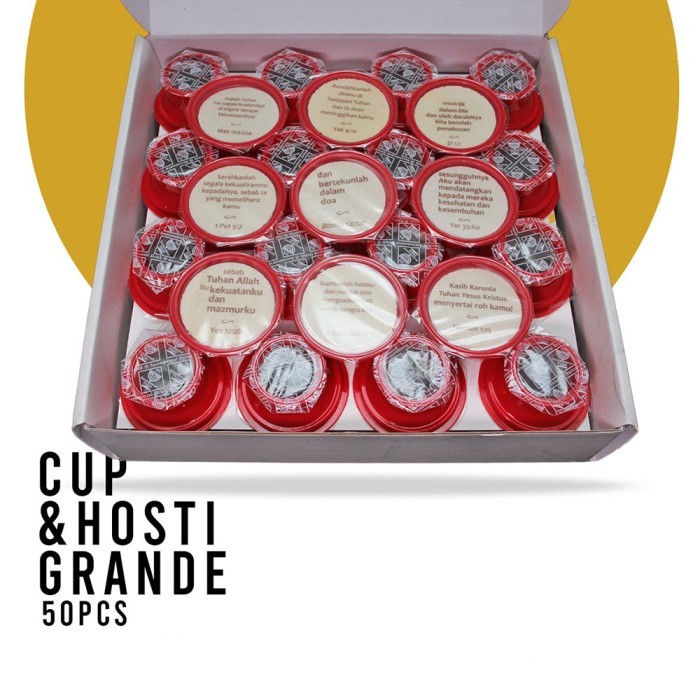 

Roti Perjamuan Hosti Ayat + Anggur Cup Minuman Rasa Perjamuan Kudus Diskon!! R11122024