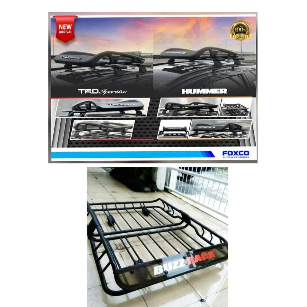 Roof Rak Universal Model Hummer + Cross Bar/Kaki Rak All New Avanza Fortuner Rush Ertiga Xpander Inn
