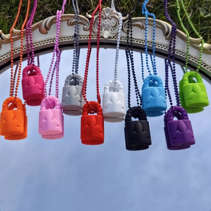 Chrome Hearts Silicone Padlock Ball Chain Necklace