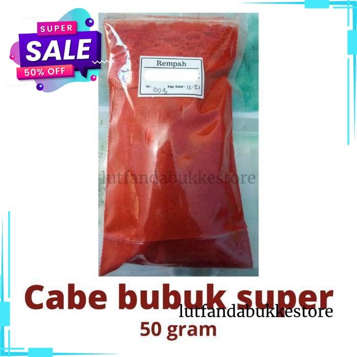

[50 GR] REMPAH BUBUK CABE SUPER PEDAS/ CABE BUBUK SUPER/ CABE PEDAS PRODUK TERBAIK !!
