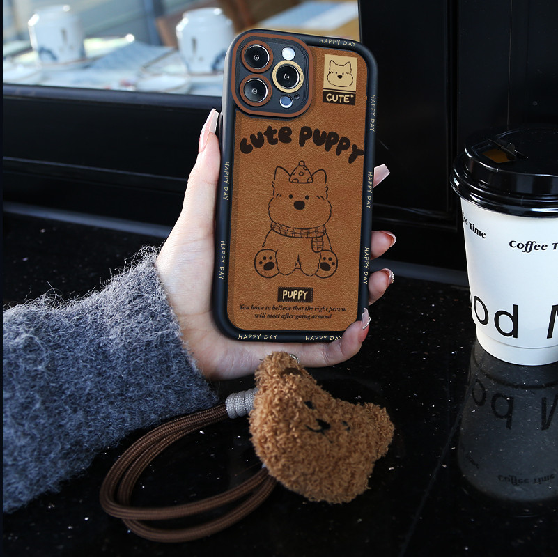 Fancy Cokelat Beruang Lanyard Soft Casing Hp Xiaomi 14T 4g 5g Redmi Note 14 Pro Plus X7 Pro Note 14 