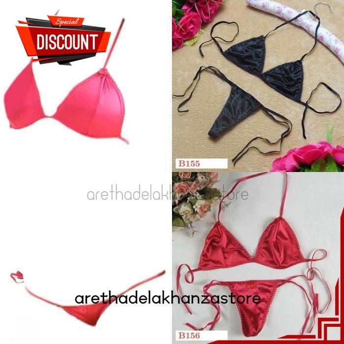 PAKAIAN DALAM BRA SET BRALETTE SEXY HOT BH MIKRO HALTER CD SATIN MODEL BIKINI SEKSI EKSLUSIF BY ARET