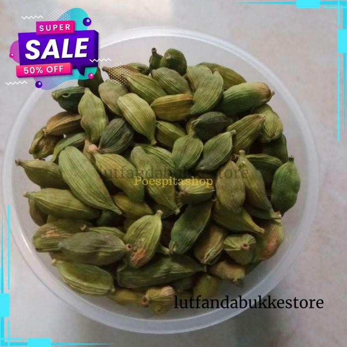 

100 GR KAPULAGA HIJAU/GREEN CARDAMOM AKBAR REPACK FREE ONGKIR !!