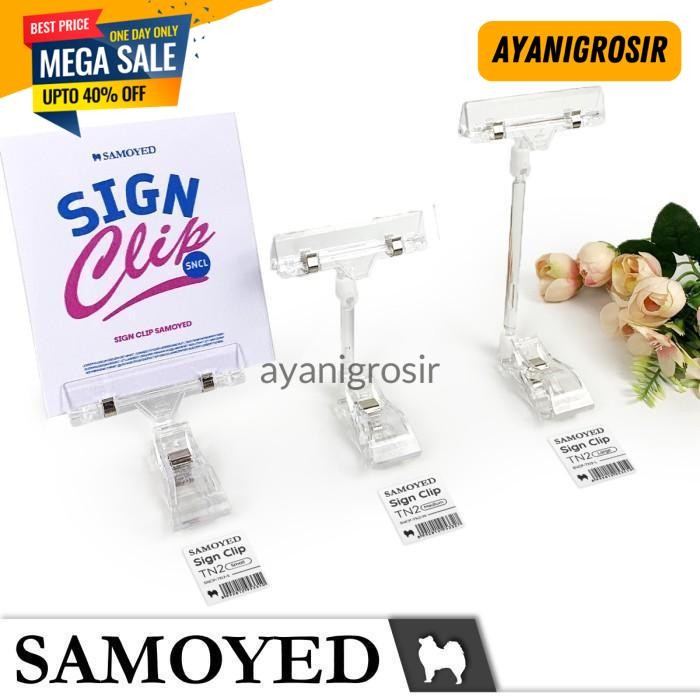 

HOT DEAL KLIP / PENJEPIT / JEPITAN LABEL HARGA / SIGN / DISPLAY CLIP SAMOYED SNCL-TN2 BY AYANI GROSIR !!