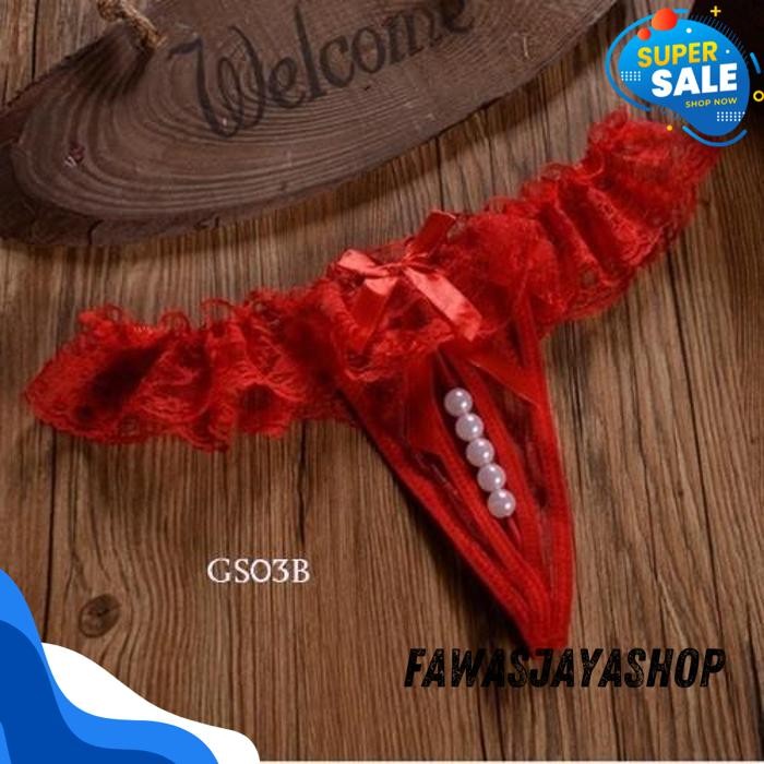 CD G STRING SEXY CELANA DALAM WANITA UNDERWEAR PEARL MERAH GSB BEST PRODUK 