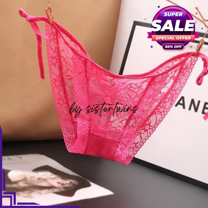 CD WANITA TALI SAMPING TRANSPARAN MOTIF BUNGA-BUNGA BY SISTER TWINS STORE HIGHT QUALITY 