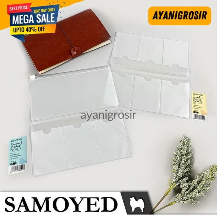 

PALING MURAH KANTONG / CARD / ZIP POCKETS FOR TRAVELER'S NOTEBOOK SAMOYED TVPC-B BY AYANI GROSIR !!