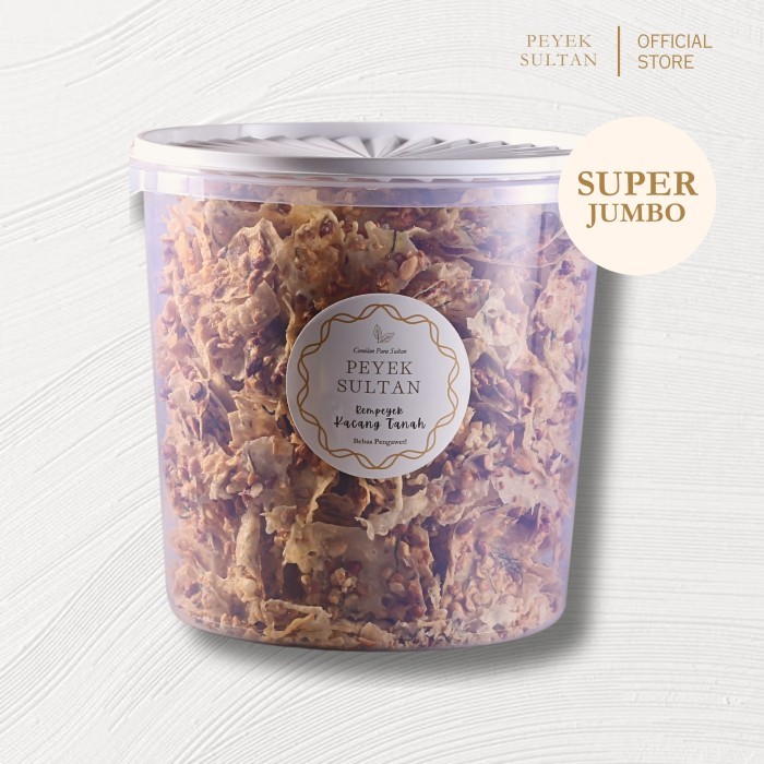 

PRODUK TERBATAS Peyek Sultan Peyek Premium All Varian Super Jumbo Toples - Kacang dll