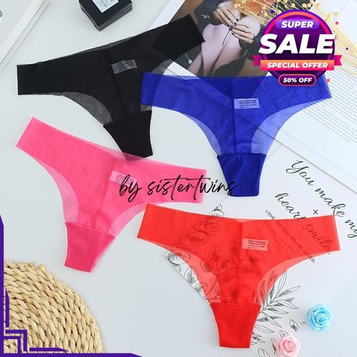 G STRING SEXY CD TRANSPARAN WANITA LINGERIE THONG BY SISTER TWINS STORE BEST PRODUK 