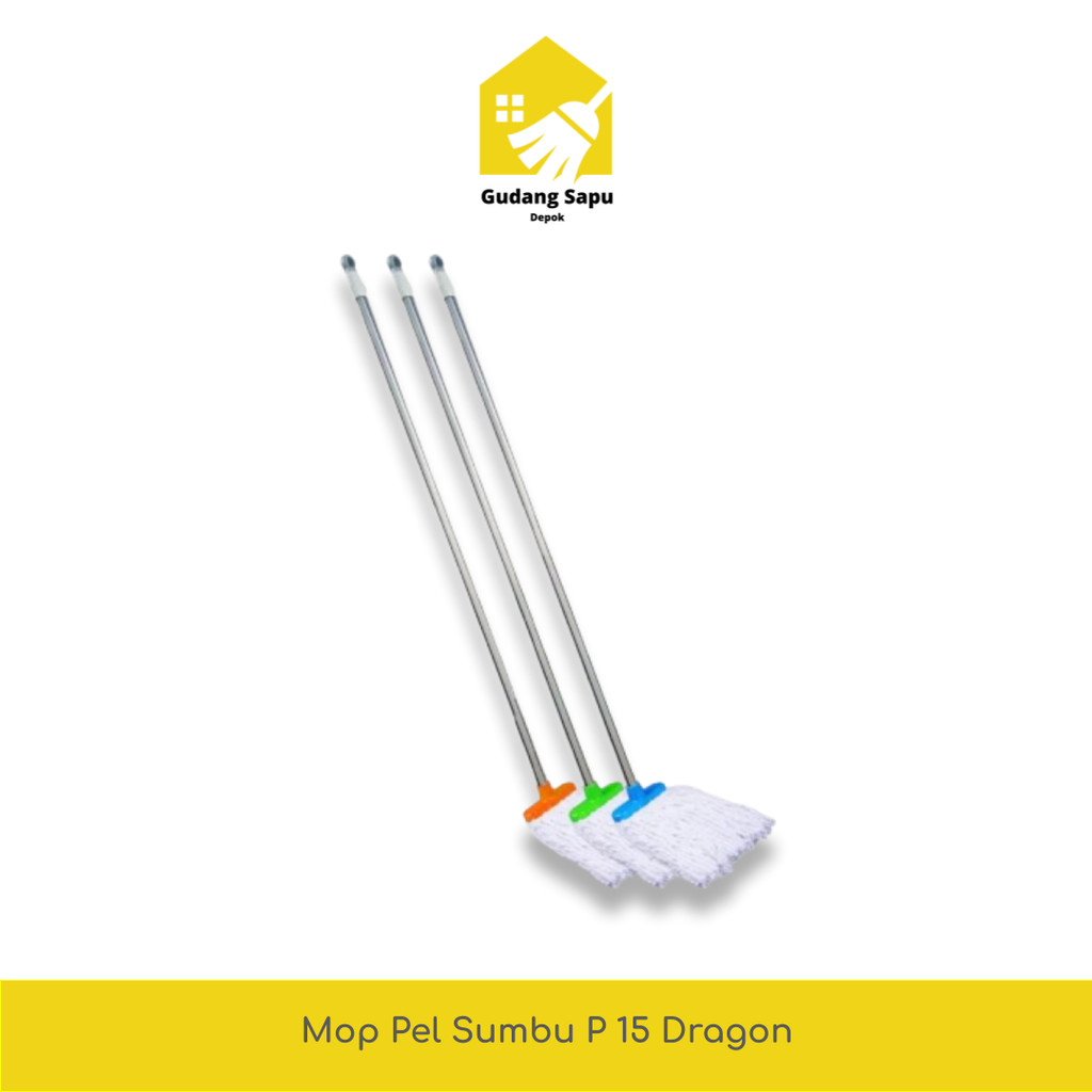 DRAGON Mop Pel P15 Sumbu Alat Pel Lantai 110 cm Pembersih Lantai Cleaning Mop Serbaguna