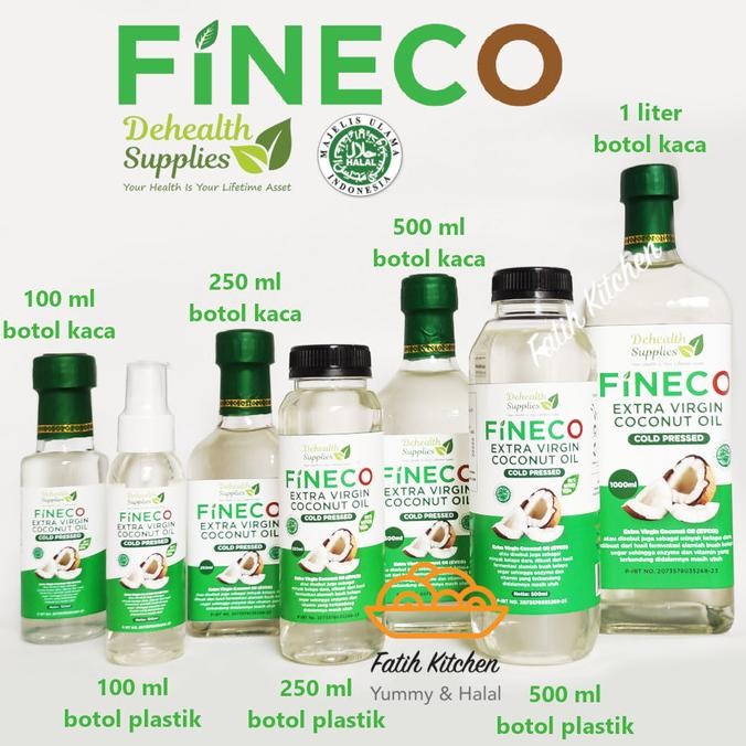 

Newest Release Fineco Virgin Coconut Oil 500 ml Botol Kaca VCO De Health Supplies