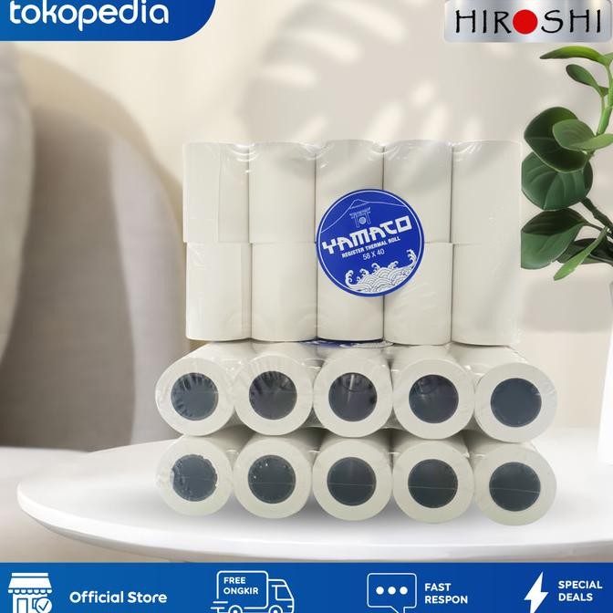 

Sale (Paket 20 Roll) Kertas Thermal Paper Roll Ukuran 58 X 40 Kas Paper