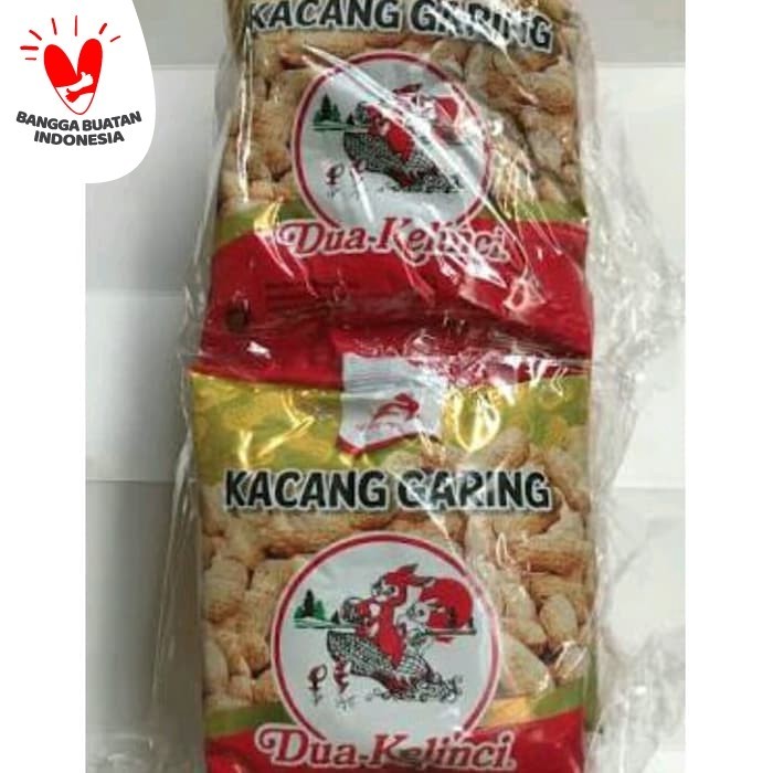 

BERMUTU Kacang Garing Dua Kelinci Renceng 10 x 18 Grm