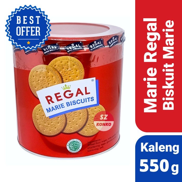 

KOMPLIT Marie Regal Kaleng 550gr - Biskuit Marie Kaleng Bulat 550 gram