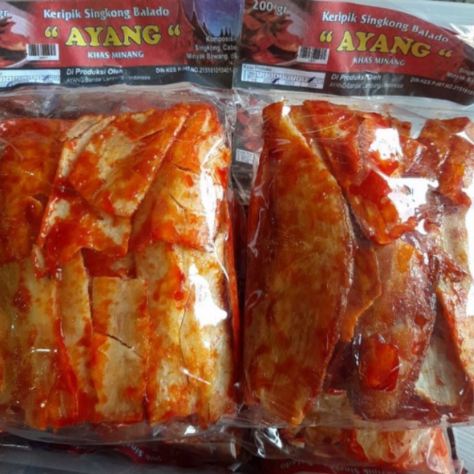 

BERKUALITAS KERIPIK SINGKONG BALADO KHAS PADANG BERAT 200 GRAM