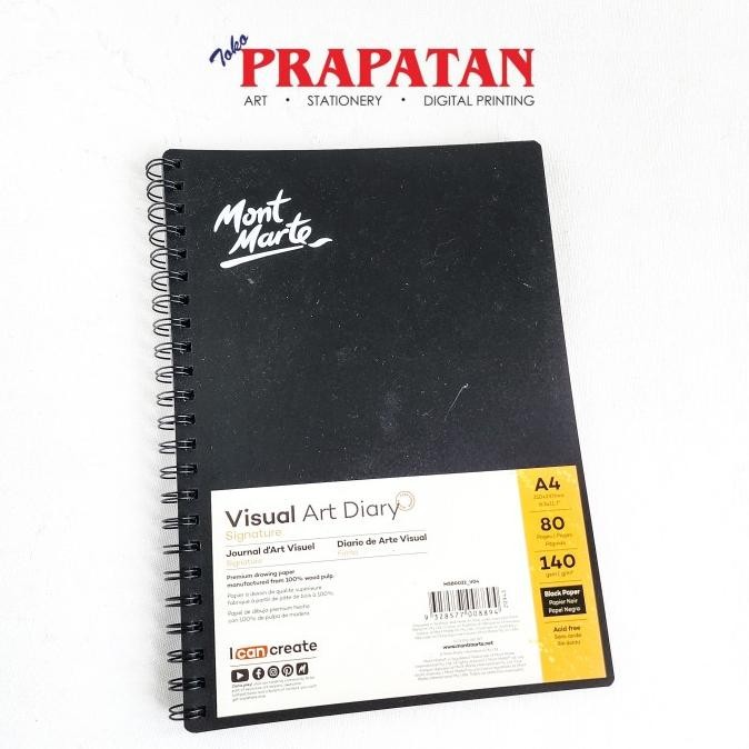 

New Arrival Mont Marte Visual Art Diary Black Pad