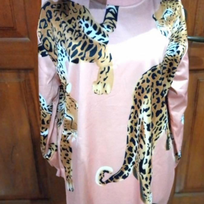 Baru Atasan Wanita Tunik Leopard