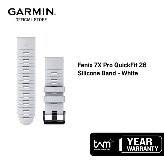 Terlaris Produk Garmin Fenix 7X Pro QuickFit 26 Silicone Band - White