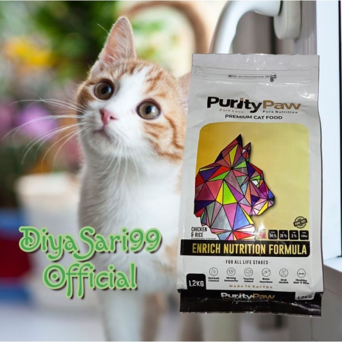 NEW Purity Paw Cat Dry Food Fresh Pack 1.2kg & 5kg