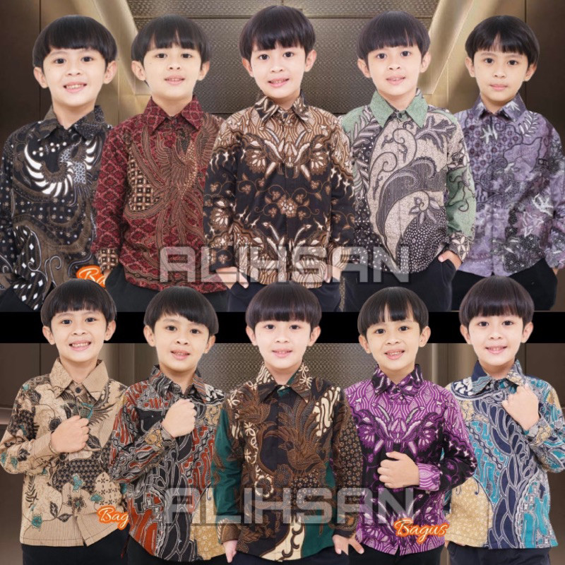 Kemeja Anak Cowok Baju Batik Ank Laki Distro Umur 3-13 Fashion Bju Kekinian Tk Sd Smp Kmjaa Remaja D