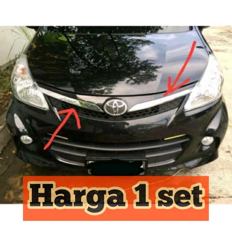 List Chrom Bemper Avanza Veloz 2012 2013 2014 Set Kiri Kanan