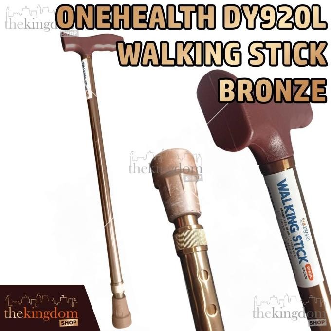 JUAL Onehealth DY920L Walking Stick Bronze Tongkat Orang Tua Lipat Kaki Satu DY920 Alat Bantu Jalan 