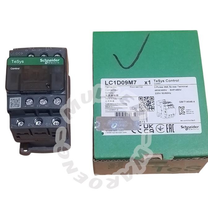 Kontaktor / Contactor Schneider Lc1D09M7 220 Volt 1 Phase 25A 25 Amper Asli
