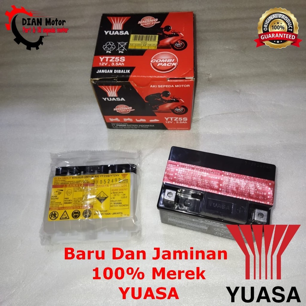 YUASA YTZ5 AKI KARIS MF+ZUR YTZ5S+AIR YUASA ORIGINAL