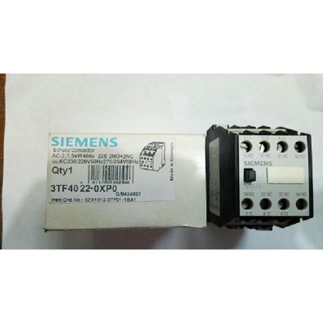 Contactor / Kontaktor Tipe 3Tf40-22 Siemens Murah
