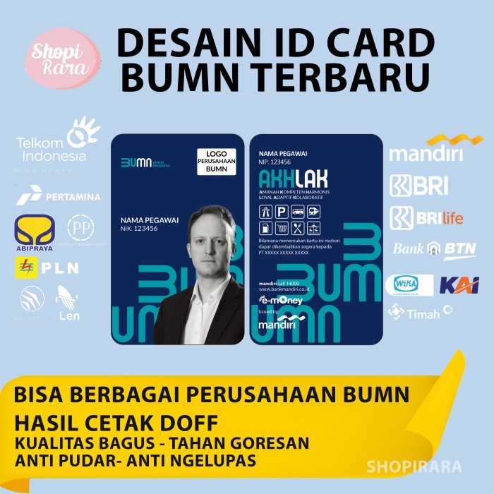 ID CARD BUMN BANK MANDIRI TERBARU MENGGUNAKAN KARTU EMONEY