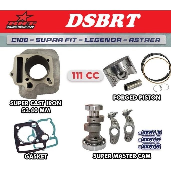 Paket Bore Up Blok & Cam BRT GRAND Supra X Fit Astrea WIN C100 Legenda