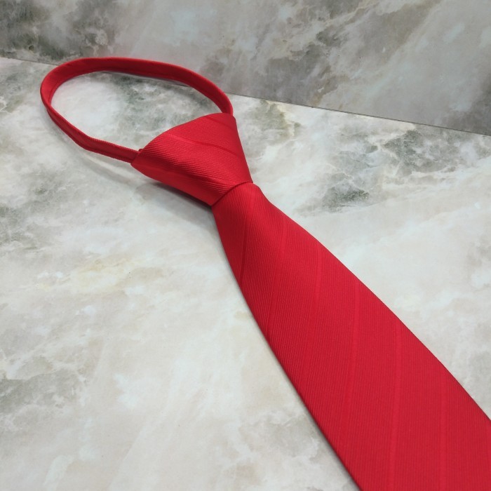 Dasi merah polos dasi merah instan dasi pria siap pakai dasi formal