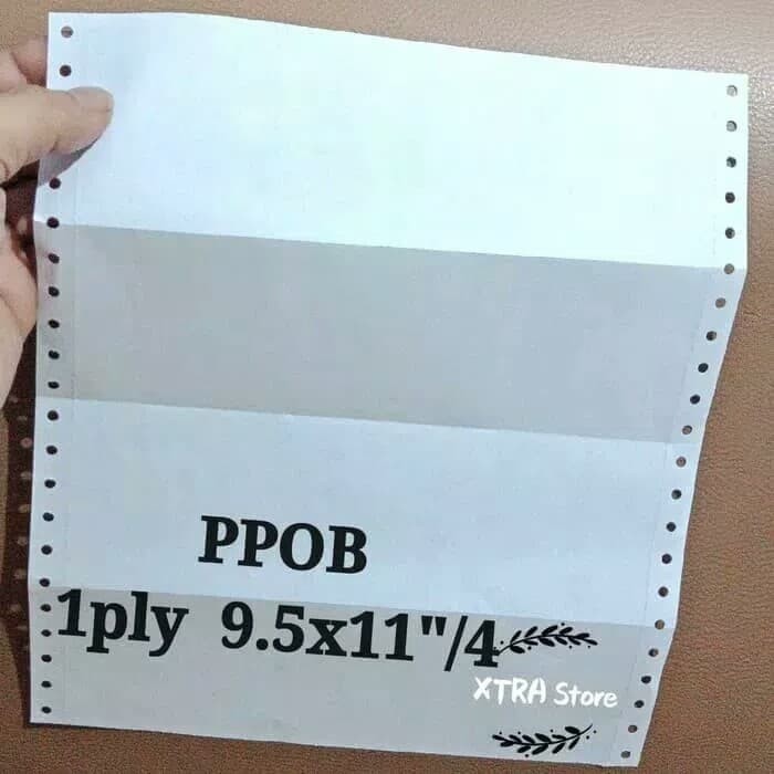 

Kertas PPOB 1ply 9.5x11"/4 continuous form isi 2000set