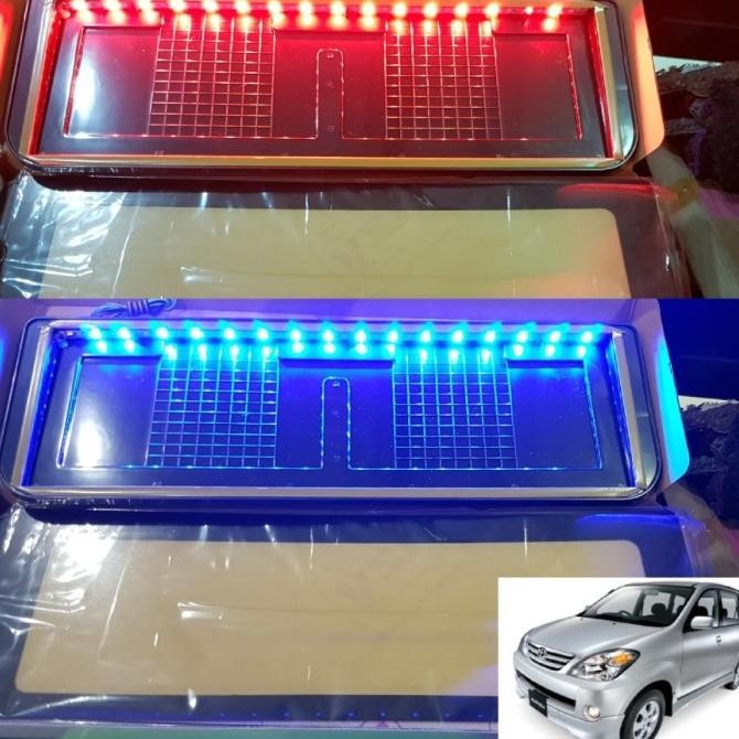 Dudukan/Plat Nomor Mobil Akrilik Izy Lampu 46CM Avanza old