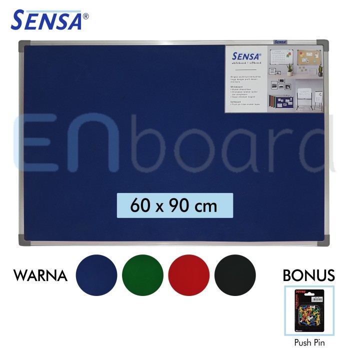 

TERBARU Softboard Cork Board / Papan Mading Gantung Bludru Sensa 60 x 90 cm BISA GRAB!