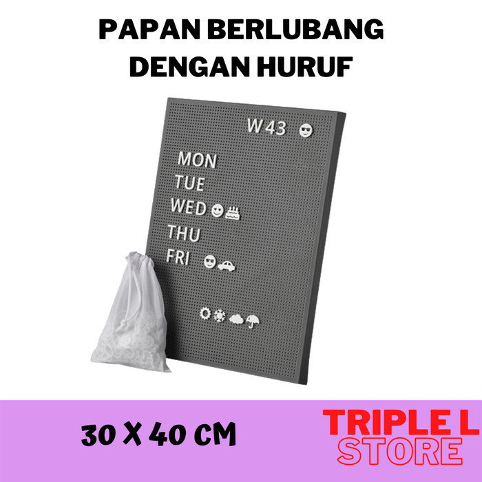 

TERBARU Papan Memo Cafe Papan Berlubang Huruf Changeable Letter Board SVSS