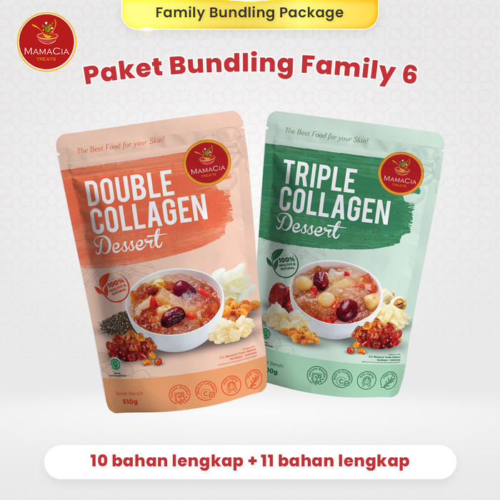 

Terlaris Mamacia Treats Paket Bundling Family 6 : Double + Triple Collagen