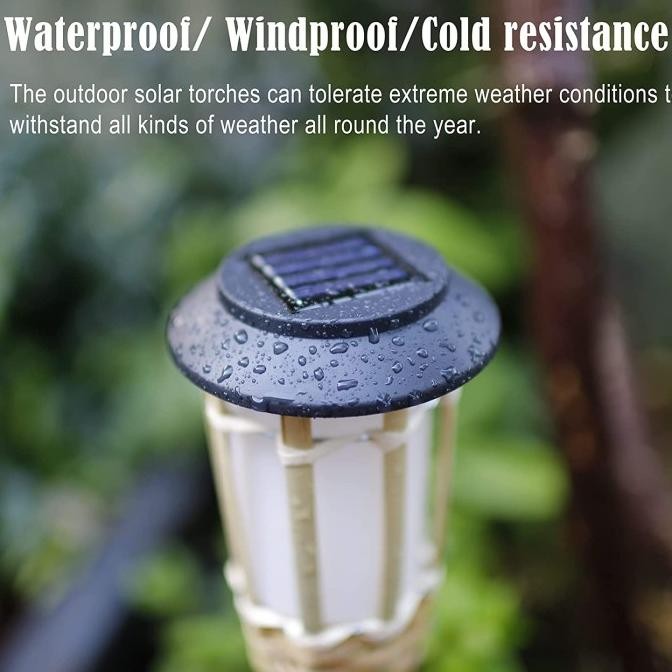 Lampu Bambu Hias Taman LED Tenaga Surya/Lampu Taman Obor Tancap Solar [terbaik]