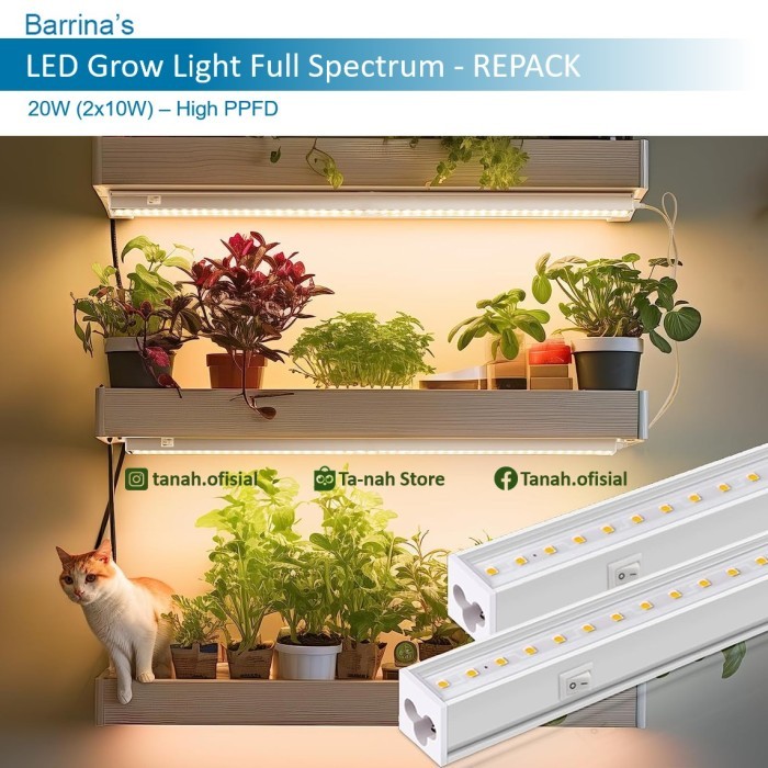 Grow Light Full Spectrum LED Barrina T5 60cm 2x10W 120 2900K -REPACK