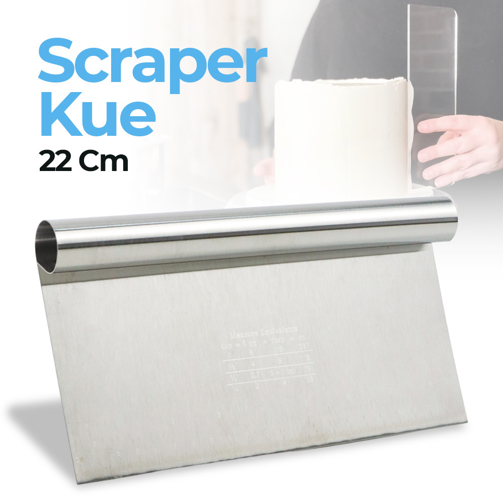 

Spatula Scraper Kape Kue Tart Pizza Cutter 22CM - CJ712 - Silver | PBV
