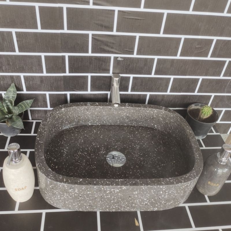 Wastafel Teraso Oval | Wastafel Kamar Mandi | | Gratis Packing Kayu + Bergaransi | Bonus Asbak Marme