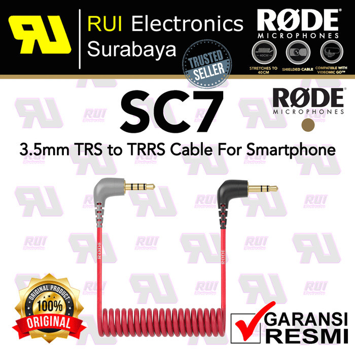 Rode SC7 3.5mm TRS to TRRS Patch Cable