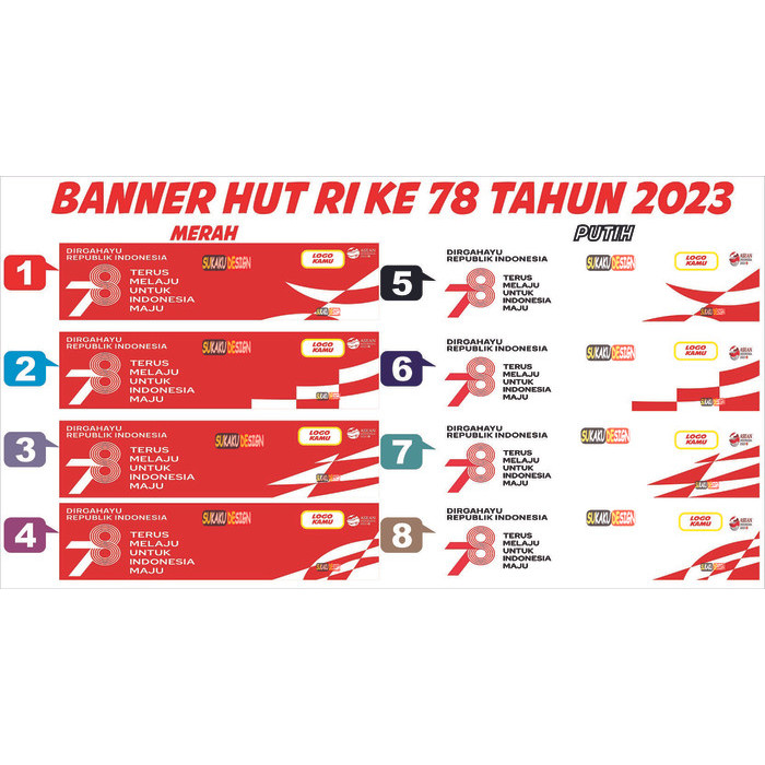 BANNER / SPANDUK HUT RI 77 Tahun 2022 / Ulang Tahun RI / Bisa COD