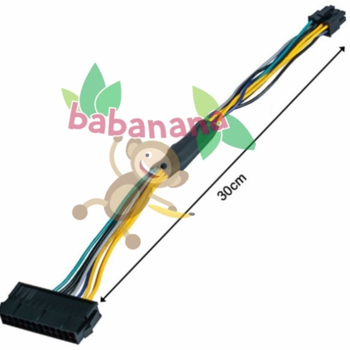 Kabel Power Konverter 24 Pin To 8 Pin For Dell Optiplex Motherboard