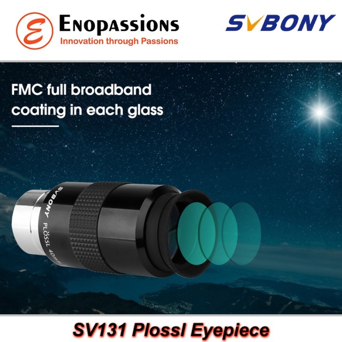 Svbony Sv131 Plossl Eyepiece 6/12/17/25/32/40Mm Untuk Teleskop 1.25Inch