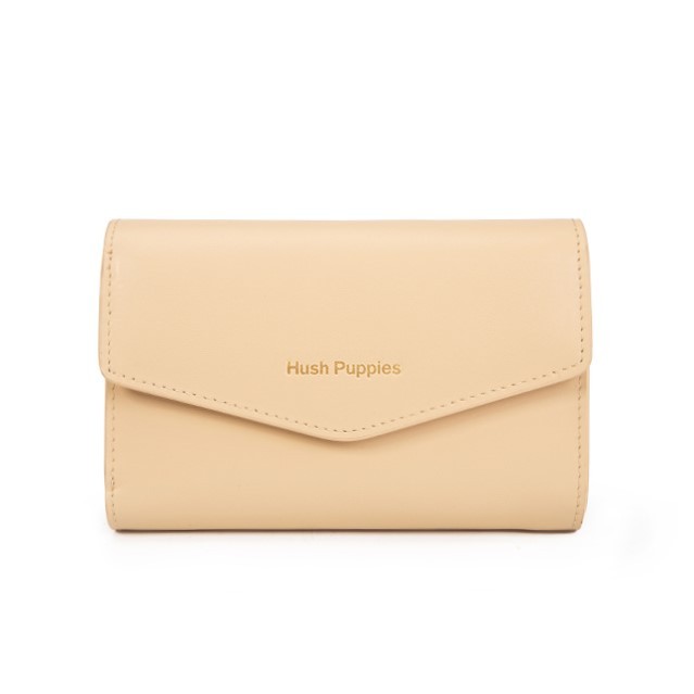 Hush Puppies Dompet Wanita Amber Tri Fold Wallet Beige