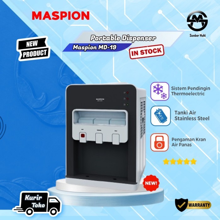 Dispenser Air Maspion MD 19 PAS Cold Hot Normal Water Dispenser